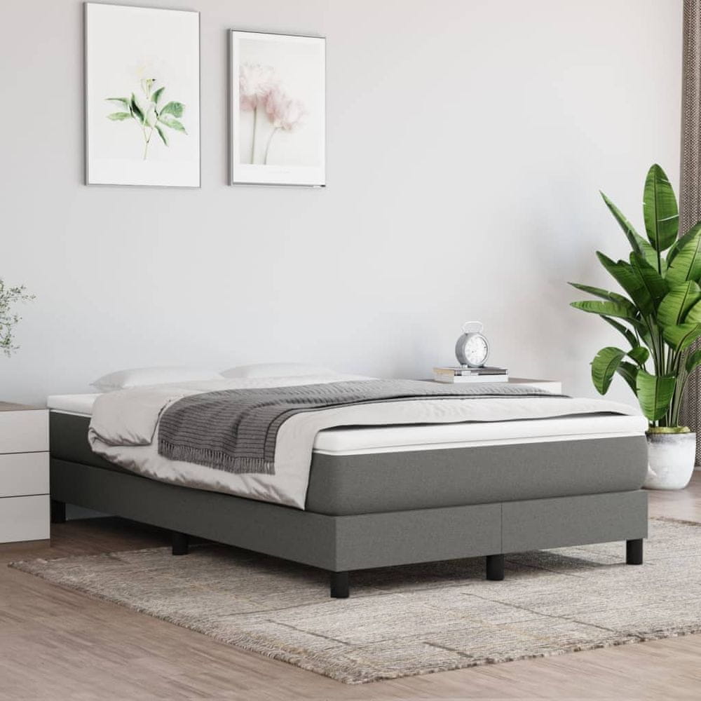 Petromila vidaXL Boxspring posteľ s matracom tmavosivý 120x200 cm látka