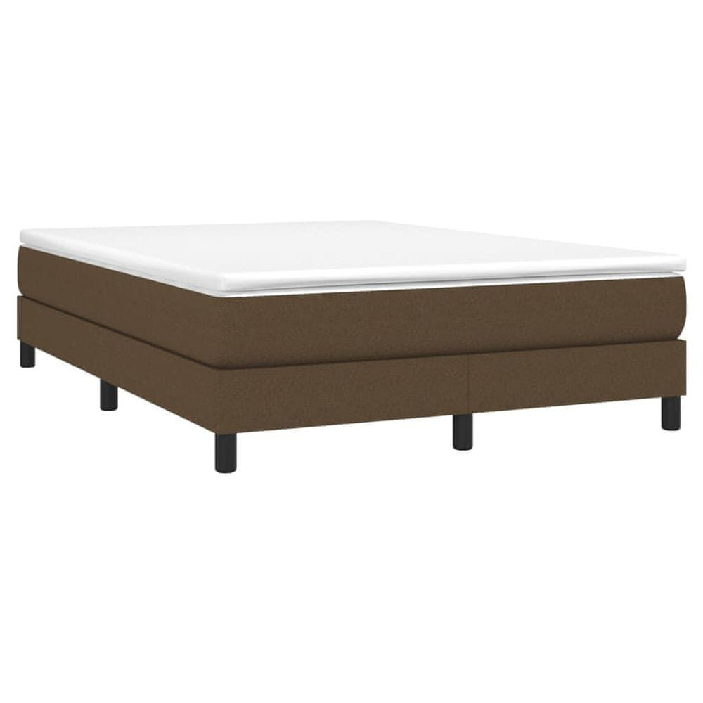 Vidaxl Boxspring posteľ s matracom tmavohnedá 140x190 cm látka