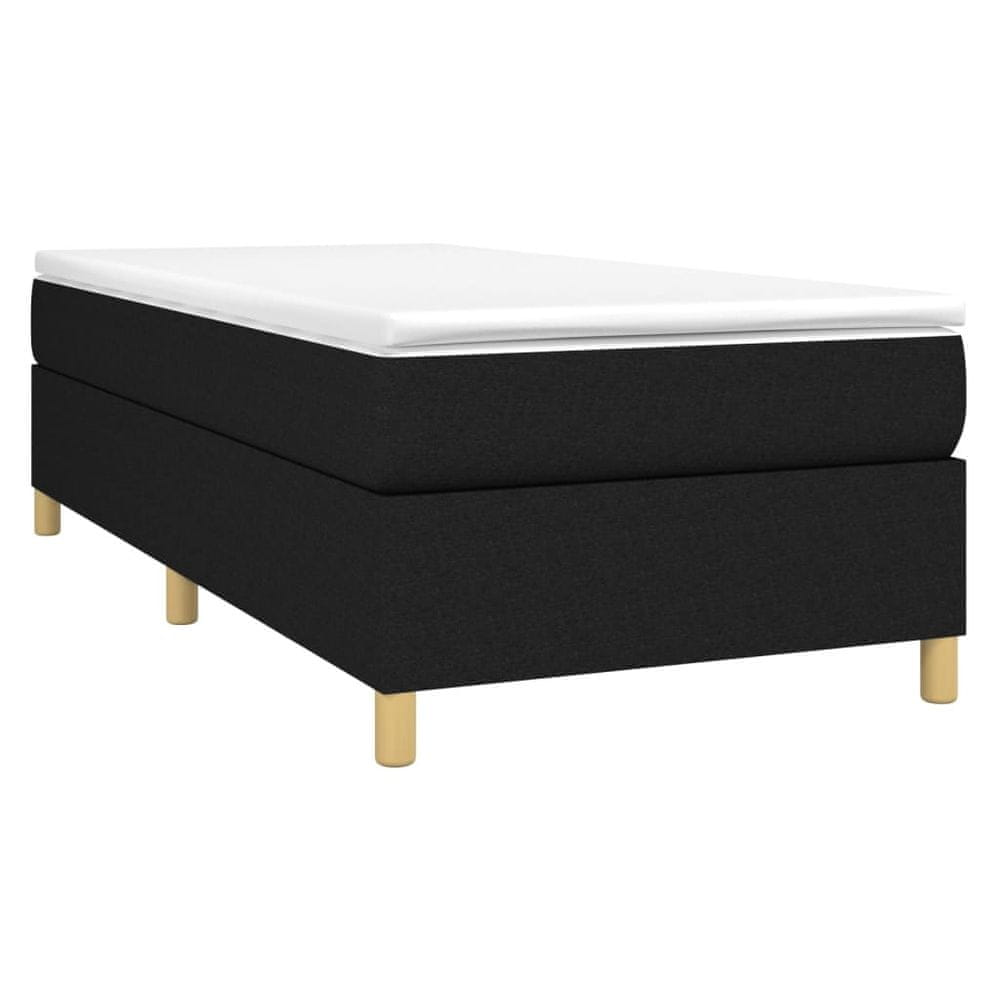 Vidaxl Boxspring posteľ s matracom čierna 100x200 cm látka