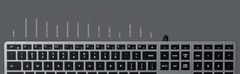 Satechi Slim W3 Káblové klávesnice pre MacBook Pro s podsvietením, tmavosivá
