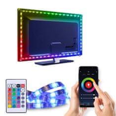 Solex Pás LED sada pre TV na USB 4x50cm RGB WIFI SMART SOLIGHT WM58