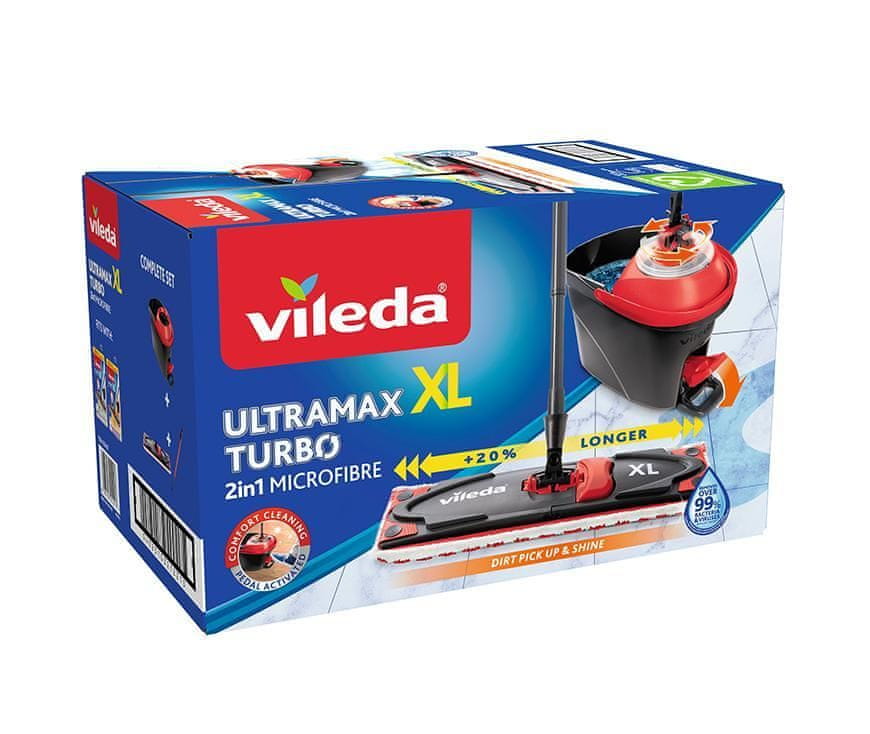 WEBHIDDENBRAND Súprava upratovacia Vileda Ultramax XL TURBO mop na podlahy + vedro