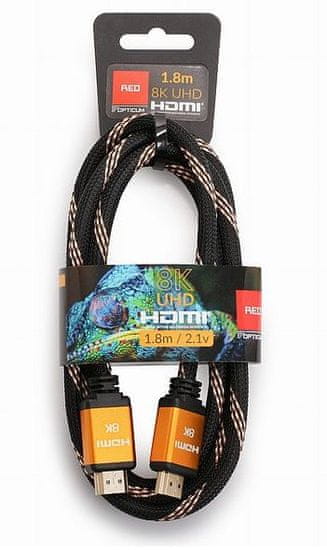 Opticum HDMI kábel 1,8m - v2.1 RED 8K UHD