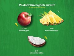 Gerber Organic 100 % rastlinný dezert jablko a ananás s kokosovým mliekom 4 x 90 g