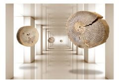 Artgeist Fototapeta - Lietajúce kotúče dreva 400x280 vlísová tapeta na stenu