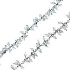 Silvego Strieborný náhrdelník s pravým Akvamarínom Bern INS1015NAQ