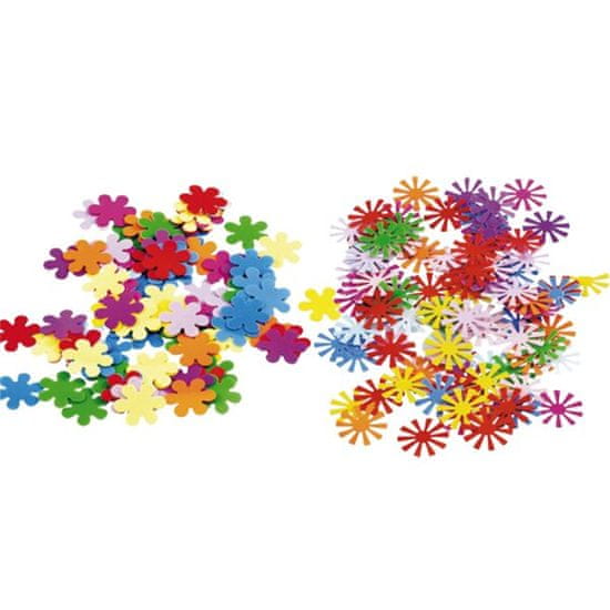 Amscan Farebné konfety kvety 15 g, mix tvarov