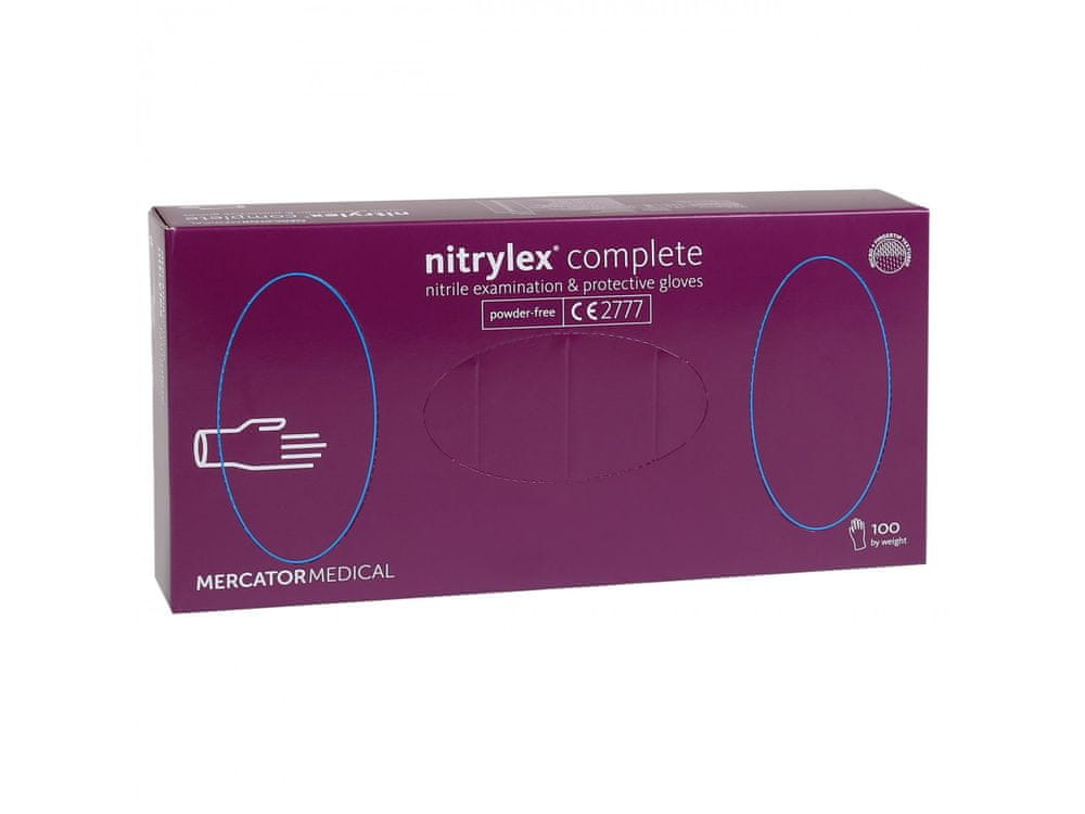 nitrylex Levanduľové nitrilové rukavice NITRYLEX Complete 100ks L