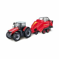 BBurago 1:50 Farm Traktor Massey Ferguson 8740S s lisom