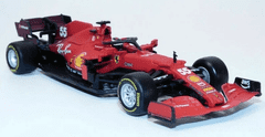 BBurago 1:43 Ferrari Racing F1 SF21 #55 Carlos Sainz + helma, krabička 