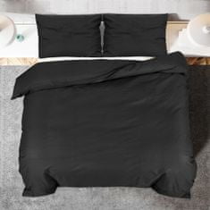 Vidaxl Súprava obliečok čierna 155x220 cm ľahké mikrovlákno