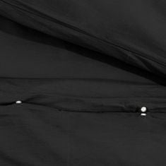 Petromila vidaXL Súprava obliečok na paplón čierna 135x200 cm bavlna