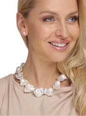 JwL Luxury Pearls Neprehliadnuteľný strieborný náhrdelník z veľkých barokových perál JL0795
