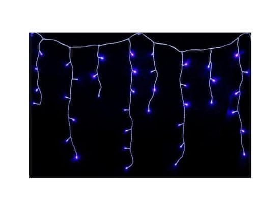 commshop Vonkajší LED vianočný záves, 7mm LED - modrá, so zábleskami, 3m až 10m Dĺžka osvetliteľnej časti + dĺžka prívodného kábla a počet LED: 10m +1.5m, 312 LED