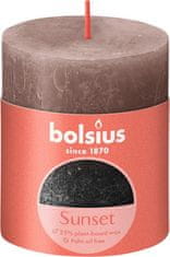 Bolsius Sviečka Bolsius Rustic, valcová, vianočná, Sunset Creamy Caramel+ Anthracite, 80/68 mm
