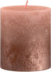 Bolsius Sviečka Bolsius Rustic, valcová, vianočná, Sunset Creamy Caramel+ Copper, 80/68 mm