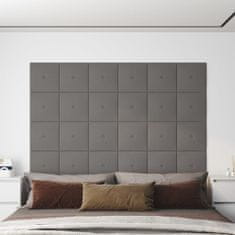 Vidaxl Nástenné panely 12 ks bledosivé 30x30 cm látkové 1,08 m²