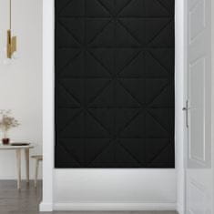 Vidaxl Nástenné panely 12 ks čierne 30x30 cm zamatové 1,08 m²