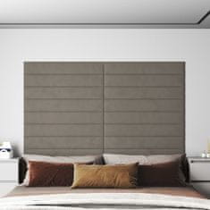 Vidaxl Nástenné panely 12 ks bledosivé 90x15 cm zamatové 1,62 m²