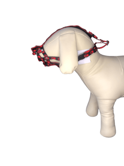 Palkar Nylonový náhubok pre skrátený ňufák pre psov veľ. 5 33 cm x 8 cm čierno-červená