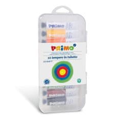 PRIMO Temperové farby, súprava 10 x 18ml + štetec v plastovom puzdre