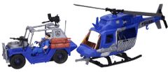 Wiky Policajný set s figúrkami vrtuľník 33 cm