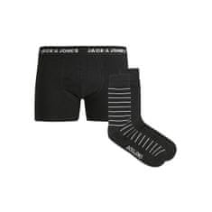 Jack&Jones 2 PACK - pánske boxerky a ponožky JACMARTY 12210742 Black (Veľkosť M)