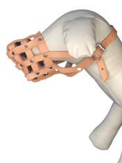 Palkar Kožený náhubok pre psov veľ. 1 20 cm x 6 cm prírodný