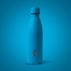 Water Revolution Nerezová Termo fľaša na pitie fluo modrá Potravinárska nerezová oceľ 18/8, 500 ml
