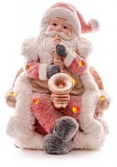 MAGIC HOME Santa so saxafónom, LED, 3xAAA, 28x27x36 cm