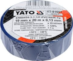 YATO Izolačná páska elektrikárska PVC 19mm / 20m modrá