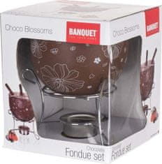 Banquet Súprava fondue na čokoládu CHOCO BLOSSOMS, 6 ks