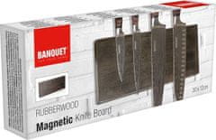 Banquet Doska magnetická na nože RUBBERWOOD 30 x 12 cm