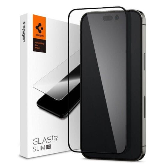 Spigen Glas.Tr Slim Full Cover ochranné sklo na iPhone 14 Pro, čierne