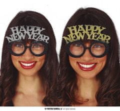 Párty okuliare Happy New Year - zlaté - Silvester