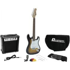 Dimavery EGS-1, elektrická gitara s kombom a príslušenstvom, sunburst