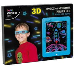 Kidea Psací a kreslící 3D tablet LED s podsvícením