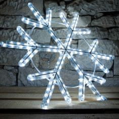 DecoLED DECOLED LED svetelná vločka na vrchol stromu, priemer. 60 cm ľadovo biela