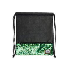 Hash Luxusné koženkové vrecúško / taška na chrbát HASH, Green Sequins, HS-135, 507019022
