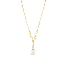 Preciosa Nežný pozlátený náhrdelník s pravou perlou Pearl Heart 5356Y01
