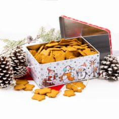 Excellent Houseware Perníkové Sušienky, Krabica Na Perníky Vianočná, Plechovka, Nádoba, Box Snehuliak