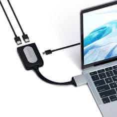 Satechi Duálny adaptér HDMI typu C pre Macbook Pro M3, strieborný