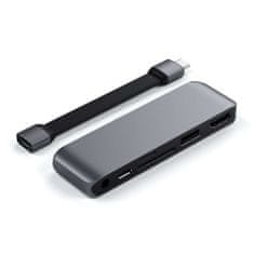 Satechi USB-C Mobile PRO Hub SD - adaptér pre tablet PC, tmavo šedá
