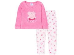 Peppa Pig Peppa Pig Dievčenské fleecové pyžamo, ružovo-biele OEKO-TEX 4-5 let 104-110 cm
