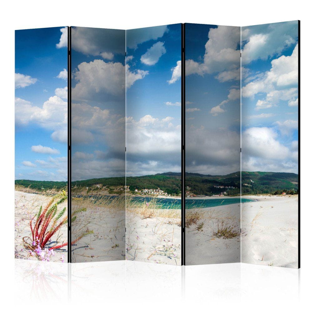 Artgeist Paraván - Pláž Costa da Morte II 225x172 plátno na drevenom ráme obojstranná potlač