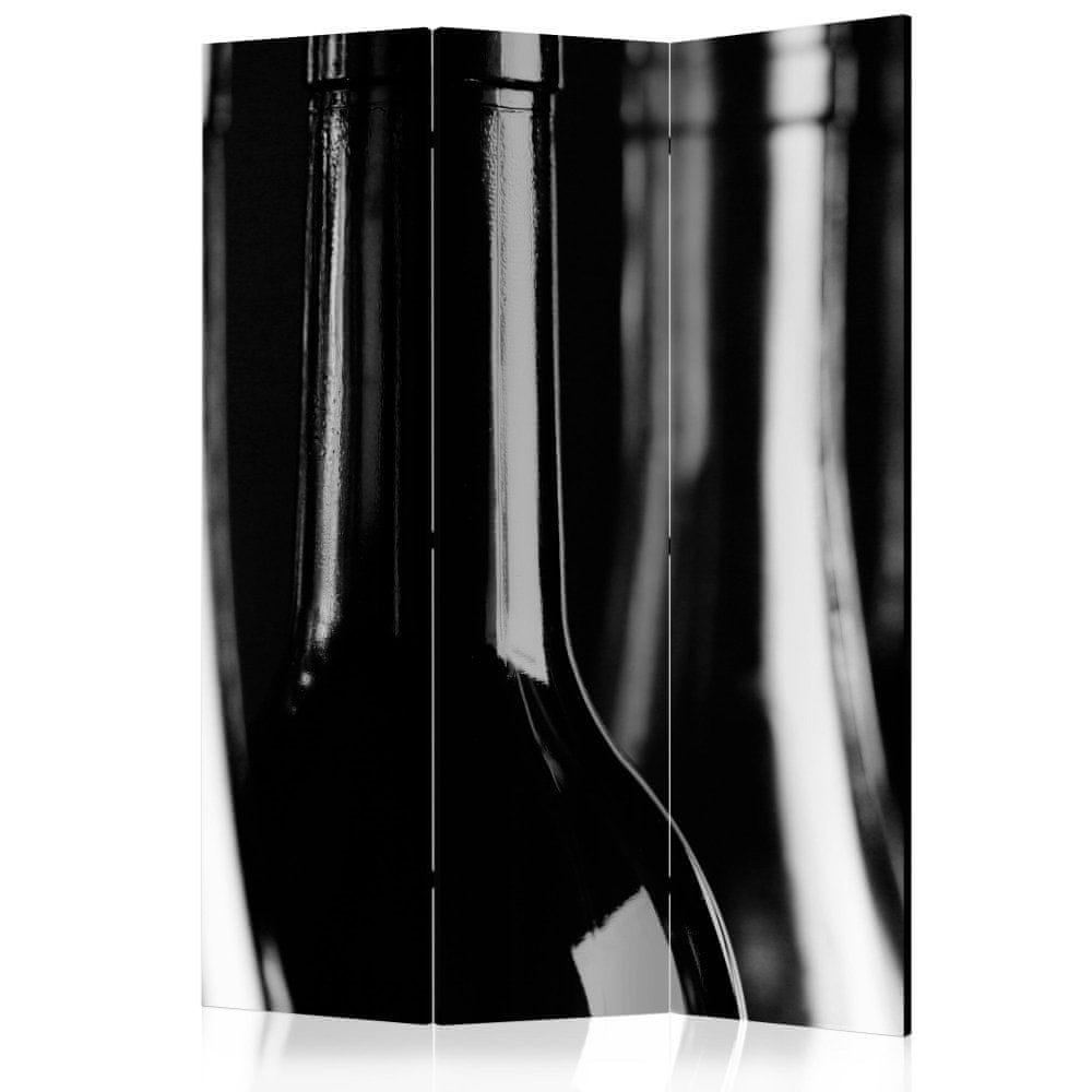 Artgeist Paraván - Fľaše vína 135x172 plátno na drevenom ráme obojstranná potlač