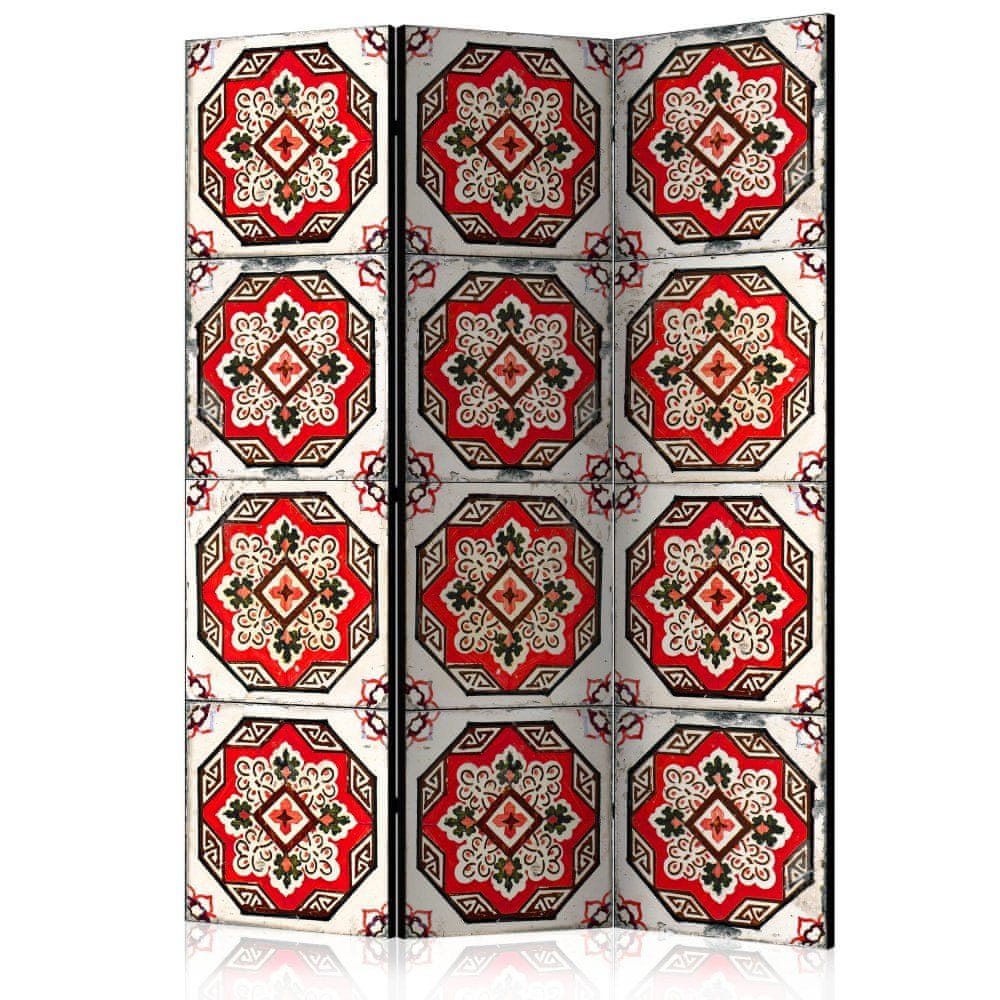 Artgeist Paraván - Tanec červenej línie 135x172 plátno na drevenom ráme obojstranná potlač