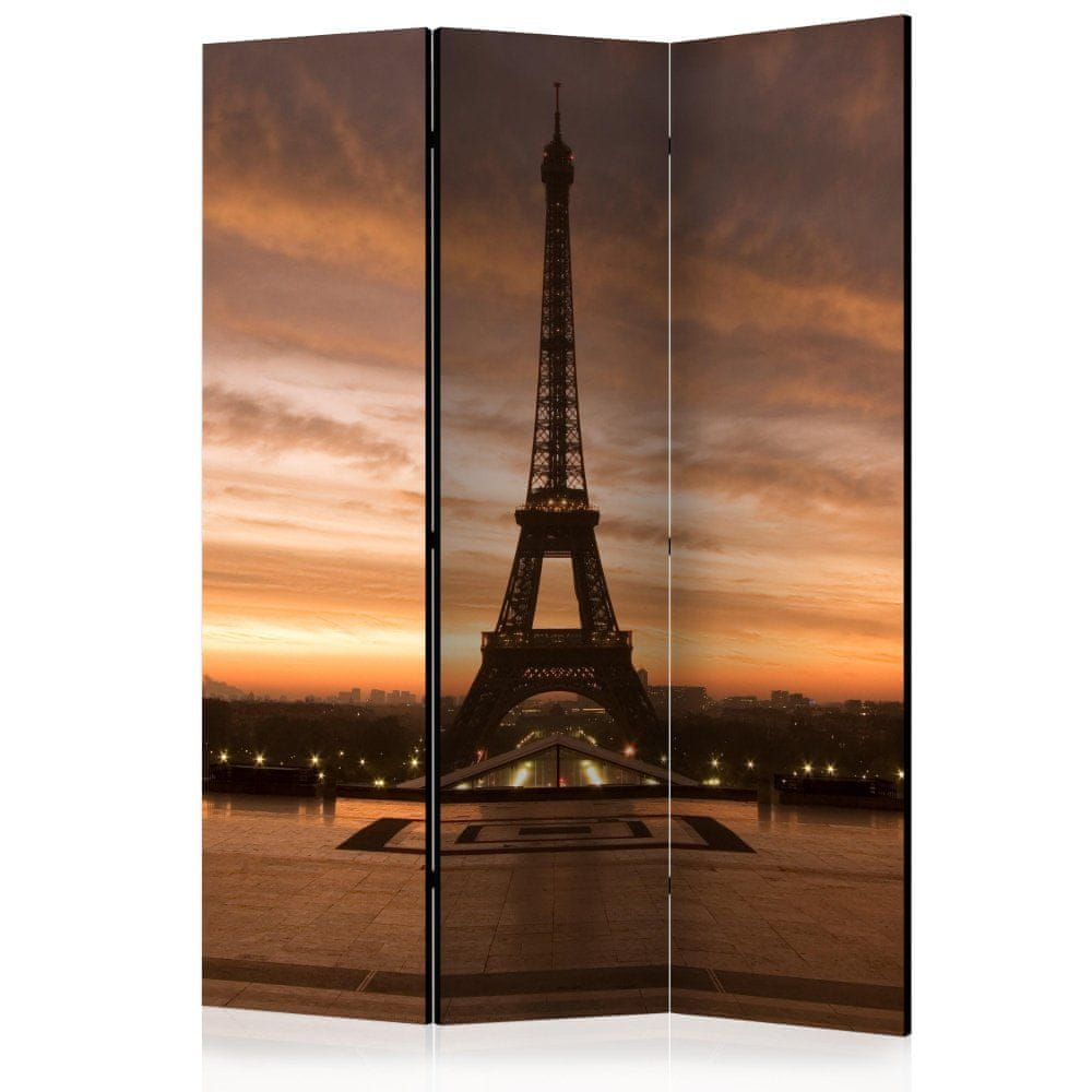 Artgeist Paraván - Večerné farby Paríža 135x172 plátno na drevenom ráme obojstranná potlač
