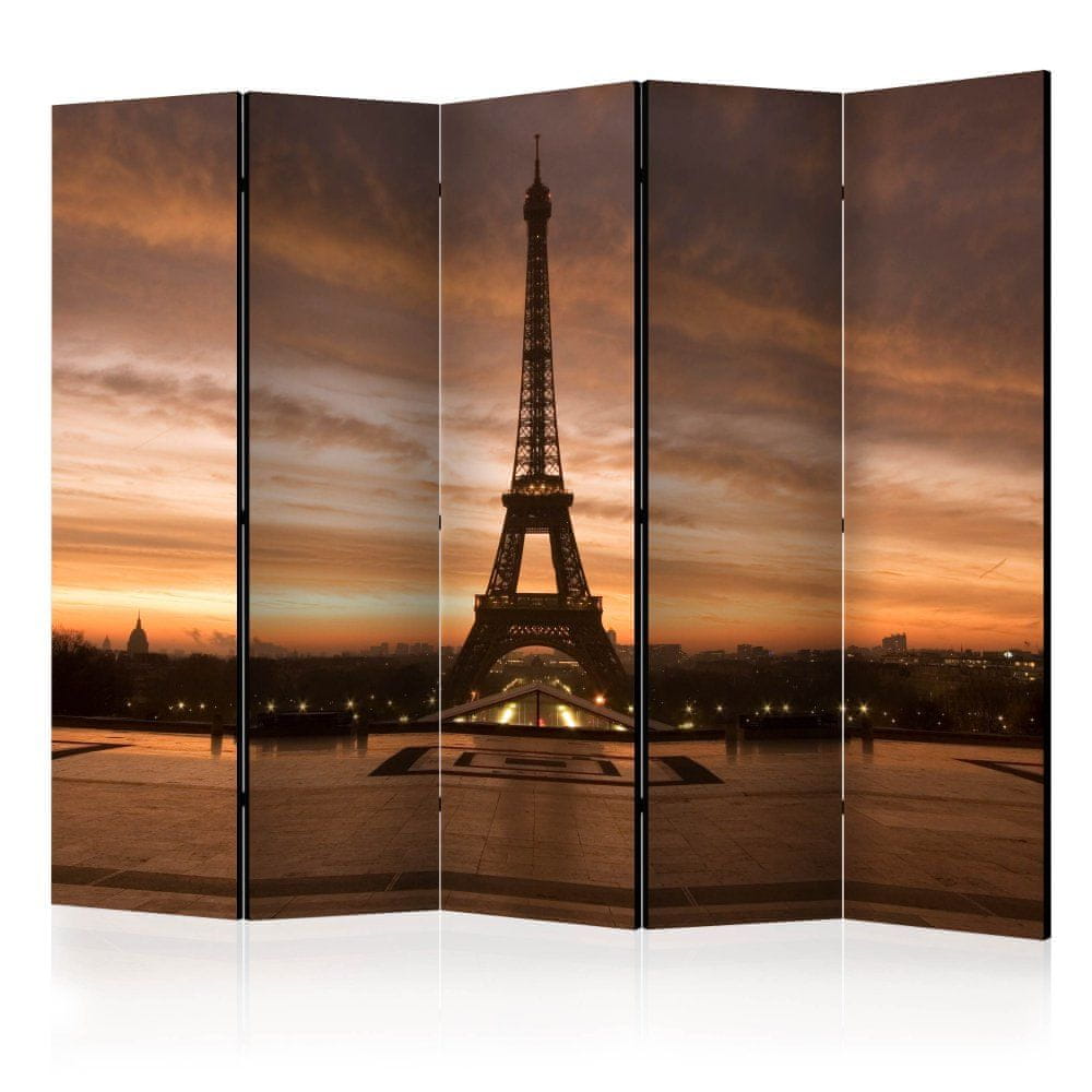 Artgeist Paraván - Večerné farby Paríža II 225x172 plátno na drevenom ráme obojstranná potlač