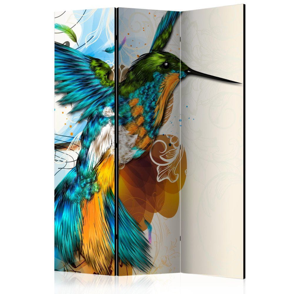 Artgeist Paraván - Vtáčia hudba 135x172 plátno na drevenom ráme obojstranná potlač